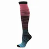 Men's Socks Men And Women Gradient Mixed Compression Mid Tube Sports Outdoor Movement Girls Thigh High