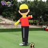 wholesale Promotion price 4mH (13.2ft) with blower advertising inflatable waving hand air dancer toys sports inflation cartoon man for shop decoration