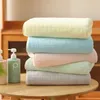 Ensemble de serviettes à carreaux de couleur unie, pour salle de bain, tissu en fibres super fines, bain pour adultes, séchage rapide, Couple étudiant, lot facial, 70x140cm