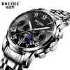 Montres Boyzhe grande vente hommes montre mécanique automatique montre-bracelet d'affaires affichage du calendrier montre mécanique étanche Relogio horloge