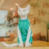 Clothing Fresh Floral Printing Sphynx Hairless Cat Clothes for Cat Devon Rex Conis Cat Costume Kitten Outfits Sphynx Dress Pet Supplier