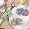 Pinces à cheveux bande élastique à fleurs colorées pour femmes et filles, corde en tissu, couvre-chef pour enfants, accessoires Scrunchie doux