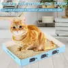 Dozen Wegwerp kattenbak Opvouwbare papieren kattenbakken Lichtgewicht kartonnen doos Waterdichte coating Veilig Comfortabel toilet voor huisdieren