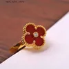 Rings brand luxury clover designer Chinese ring 18k gold green white red black stone charm anillos emotion nail finger engagement rings jewelry 240229