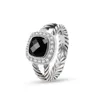 David Yurma Ring Schmuck Designer Ringe für Frauen Davids Square 7mm Kabel Petite Ring Ring Ring beliebte Ringzubehör 759