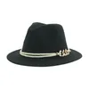 Girl Hat Boys Fedoras Hats för kvinnor 52 cm 54 cm Solid Small Panama Jazz Caps Belt Dress Formal Outdoor Sombreros de Mujer 240219