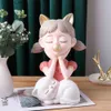 Inne dekoracje domowe dekoracja domu Artwarelisa Girl Piggy Bankliving Room Figure SculptureBeautiful Difts for Friends and Children Q240229