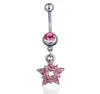 D0747 1 kleur mooie stijl navelpiercing roze zoals afgebeeld piercing body sieraden navel2399666