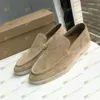 Lp Open Walk Suede Sneaker Buty Kobiety skórzane buty Mężczyźni High Top Slip na swobodnym spacerowanym mieszkaniu Klasyczne kostki luksusowe designerskie sukienki fabryczne buty obuwia z pudełkiem