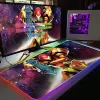 Kuddar RGB Mouse Pad Metroid Mousepad Spelspelarmatta Mouse Pad Game Player Led Light Tangentbord Desk Pad Notebook Backlight Mouse Pad