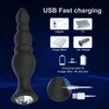 4 tamaños Anal Plug Vibrador Control remoto inalámbrico Masajeador Estimulador de próstata Adulto Hombre Mujer Juguete sexual 240227