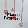 Collier de créateur Viviennr Westwoods New Love Mother Shell Collier avec plusieurs couleurs Sweet and Cool Girl Heart Everyday Chaîne polyvalente