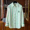 Damesblouses Mooi shirt Top Leeftijdsreductie Frans groen gestreept Dames Lente Zomer Damestops