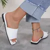 Slippers Summer Flats Shoes 2024 Women Beach Flip Flops Designer Brand Dress Sandals Walking Open Toe Femme Slides