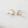 Stud Earrings 2PCS For Women Gold Plated Superior Quality Ear Studs With Zircon Antler Design Jewelry Findings Making