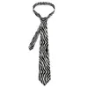 Nœuds papillons Tribal Zebra Tie Noir Blanc Rayures Graphique Cou Nouveauté Col Décontracté Pour Hommes Loisirs Cravate Accessoires