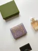Bolsas de grife feminino carteira curta letra de metal de bambu flechle fadies coin bolsas carteiras de armazenamento bolsas de embreagem com zíper jacquard letra carteira
