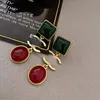 Orecchino di fascino di fascia alta Designer Ear Stud Mai sbiadire Rame 925 Orecchini in argento Moda Donna Marchio Lettera Cristallo Strass Gemma Eardrop Gioielli da sposa da donna