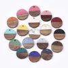 50pcs Resin & Wood Pendants Charm Mixed Color Teardrop for Jewelry Making DIY Bracelet Necklace Accessories Supplies 210720296s
