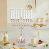 Bougeoirs en métal Menorah candélabre religions candélabres table 9 Branches support pour Table à manger décorative