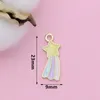 Charms 10pcs złota emaliowana gwiazda Rainbow wisiorek do biżuterii Making Kolczyki Bransoletka Naszyjnik