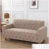 Housses de chaise ERS 1/2/3/4 places Canapé uni Jacquard Siège élastique Tout compris Sliper lavable Salon Animaux Enfants Drop Livraison Dha8L