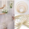 Crafts 10/20pcs Round Wooden Bamboo Floral Hoop DIY Handmade Circle Wood Hoop Wreath Macrame Craft Rings Wedding Decoration