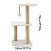 Scratchers Cat Scratcher Tower Krabpaal Krabspeelgoed Met Interactieve Hangende Bal 27,5 inch Krabpaal Toren Met Krabpalen Voor