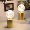 Other Home Decor 2Pcs Gold Table Lamp Battery Powered Bedside Light Bedroom Fairy Cordless Lantern Wedding Decoration Home Decor Q240229