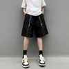 Mens shorts casual män sommar cool andas av europeisk stil blixtlås designfickor chic all-match hip hop tonåringar yttre byxor