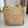 Saco de designer tecido saco de praia de luxo bolsas femininas hobo carteira sacos de ombro palha tecido sacos de compras verão saco de praia