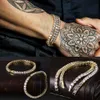 Пользовательские бриллиантовые браслеты-браслеты из муассанита, кубинские ювелирные изделия из серебра 925 пробы, теннисные браслеты для женщин