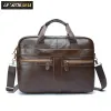 Sac à dos hommes Original en cuir rétro mode mallette de voyage affaires 15.6 "étui pour ordinateur portable Design Attache Messenger sac portefeuille 1115