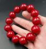 Bracelets à maillons pour femmes, vente directe du fabricant, 18mm, sang de poulet, rouge chinois