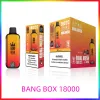 Bang box 18000 puffs dual mesh tipo c carregador capacidade 25ml e bateria líquida 850mah bang 18000 bang box 12 sabores crazvapes