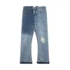 Pantaloni jeans da uomo alla moda di alta moda jeans firmati blu denim pantaloni svasati pantaloni gioventù rivetto stampa patch jeans bianchi ricamo ragazzi kecks