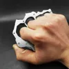 Conception dure expédition rapide travail de jeu Durable poinçonnage poing extérieur auto-défense parfaite porte-clés Portable Knuckleduster quatre bagues EDC fortement 401237