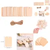 Neu 25/50/100 Stücke Natur Holz Scheibe Unvollendet Blank Holz Hängen Geschenk Label Tag Mit Seil Für hochzeit Baby Dusche Liefert