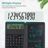 Foldable Multifunctional Scientific Calculators 10-Digit Large Screen Display With Notepad Erasable Writing Tablet Digital Drawing Pad Math Calculato