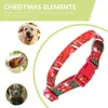 Colliers pour chiens, boucle à dégagement rapide, collier pour chiot, décor de noël pour animaux de compagnie, impression, petit Polyester épais réglable