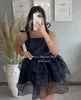 Party Dresses Qanz Tulle Short Homecoming Girls Pink Spaghetti Straps Bow Cocktail Dress Summer Formal Gowns Mini Vestidos De Festa