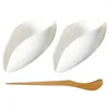 Skedar 1 Ställ in kinesiska te -kärl Kungfu Spoon Porslin Scoop Teaware Accessories For Coffee Bean Sugar