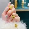 Designer Van cl-ap Vietnam Sha Jin Vierblättriges Gras-Armband, weiblich, Nachahmung von Gold, Glücksbringer, vermessingt, Shop im gleichen Stil, fünf Blumen