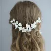 High Quality Clay Flower Bridal Hair Comb Handmade Rhinestone Hair Vine Wedding Headpiece Party Prom Hair Jewelry Brides Y2004092646