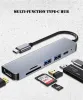 6 في 1 USB HUB C HUB USB C TYPE C TO HDMI DOCK التوافق مع MacBook Pro لنينتندو تبديل النوع C