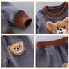 3st Set Children Clothing Thicken Warm Hooded Outwear Children Set Three-Piece Outfits Toddler Kostymdräkt Barnkläder 240223