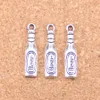 150pcs Antique Silver Bronze Plated beer bottle Charms Pendant DIY Necklace Bracelet Bangle Findings 24 6mm198H