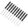 10 stuks 3,22 inch kleine schroevendraaier set reparatie tool gleuf kruisschroevendraaiers 2 mm mini speelgoed