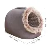 Tapis hiver chaud nid pour animaux de compagnie grottes pour animaux de compagnie semi-fermées avec sangles de transport chiens fournitures d'hiver pour salon chambre voyage camping