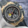 Modern Watch Chronograph AP Wrist Watch Royal Oak Offshore Series 26290RO Limited edition 650 Black Plate Red Needle Date Timing Function Automatic Machinery